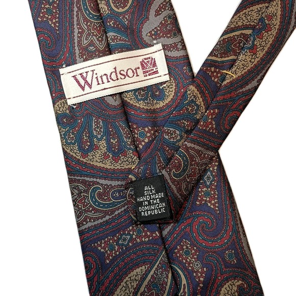 Windsor Other - Vintage Windsor Men's Tie Paisley Silk Necktie